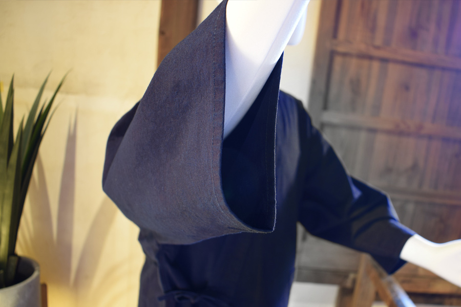 平織り作務衣の袖