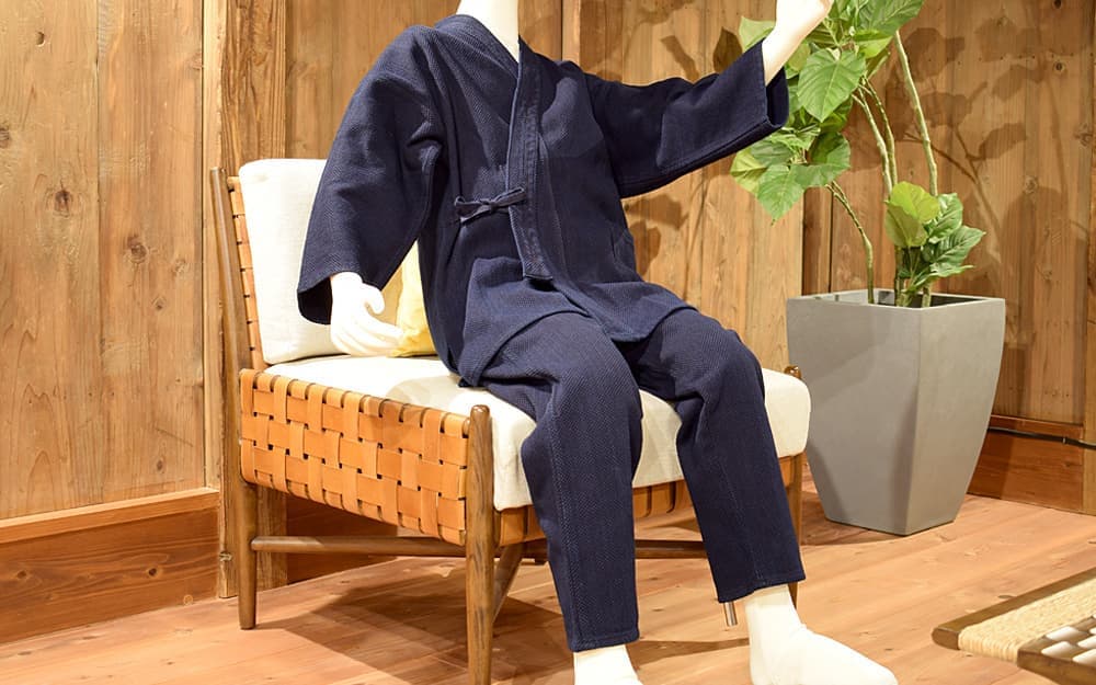 刺し子作務衣：喜之助紺屋