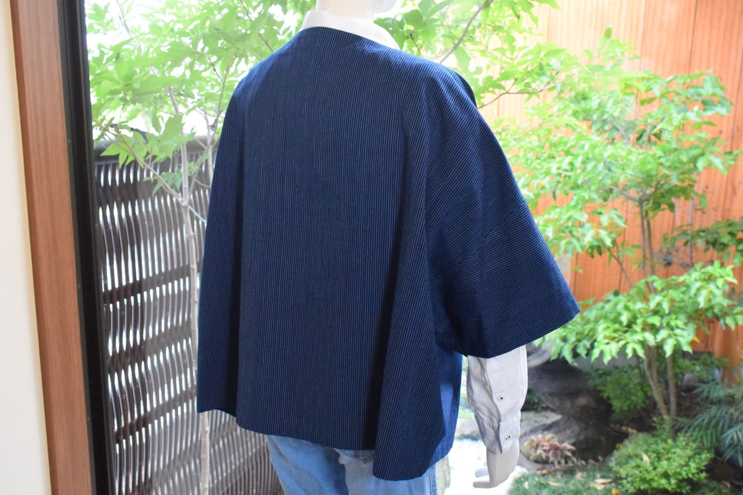 ぱふっとラージシャツ（縞）